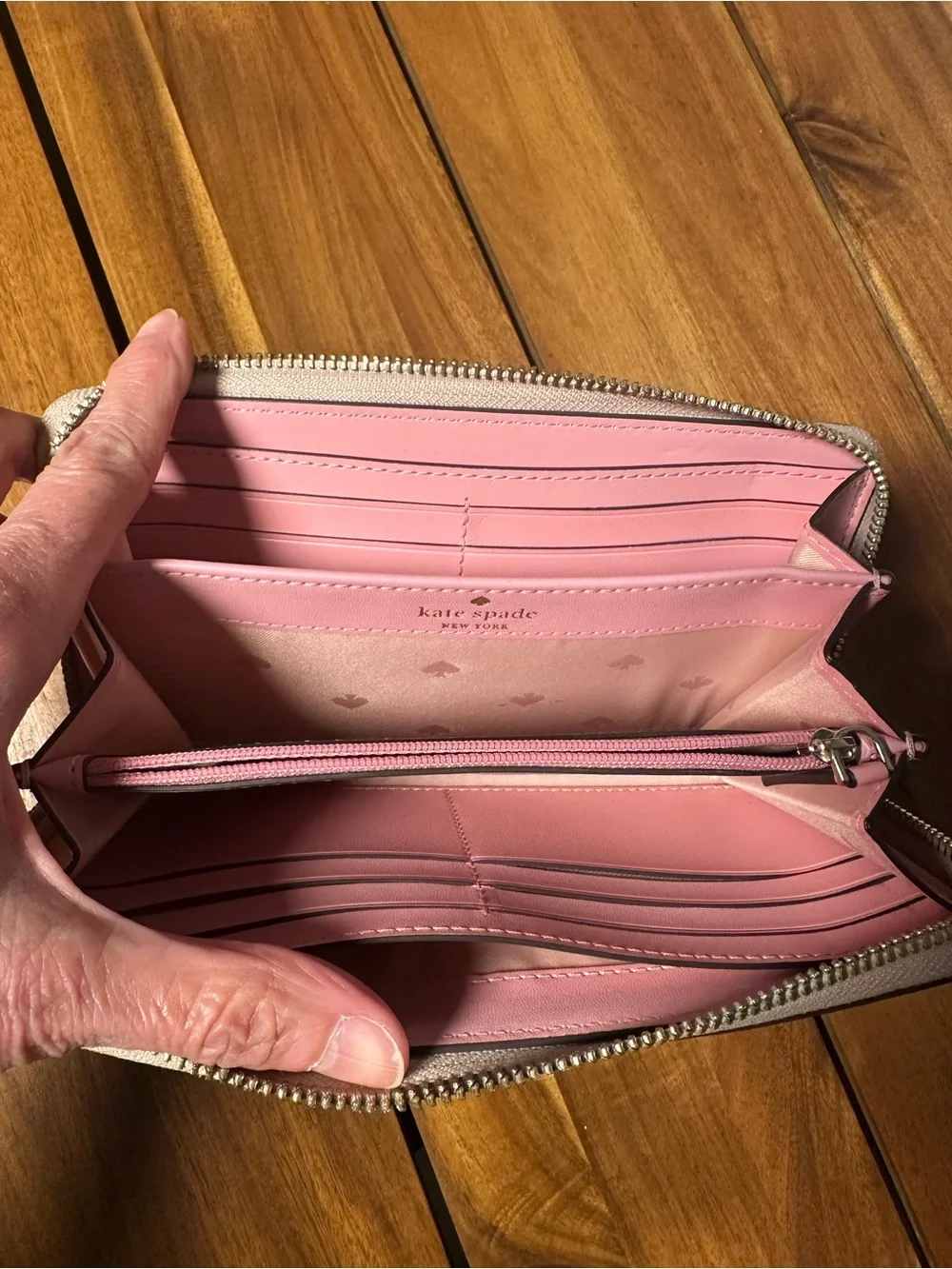 kate spade blush leather